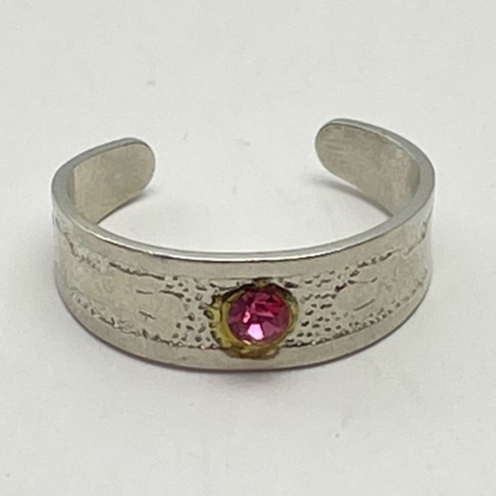 Fashion Jewelry Toe Ring Pink Stone